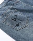 Washed Graffiti Longline Jorts | Inflation Streetwear INFLATION