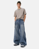baggy jeans with special wash effect