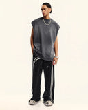 Washed Ribbon Wide Leg Sweatpants | Inflation Streetwear INFLATION