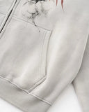INFLATION Washed Graphic Zip Up Hoodies INFLATION