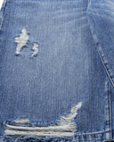 Cinch Back Distressed Denim Jorts | Inflation Streetwear INFLATION