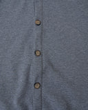 detail view of mandarin collar and fabric texture