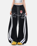 oversized barrel sweatpants with graphics