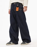 baggy jeans with contrast stitching
