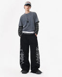 Gothic Layered Baggy Sweatpants | Inflation Streetwear INFLATION