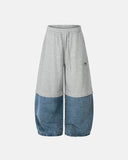 Denim Detachable Patchwork Barrel Joggers | Inflation Streetwear INFLATION