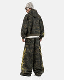 Cropped Script Zip Hoodie Oversized | Inflation Streetwear