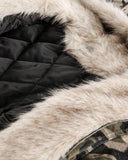 Camo Faux Fur Padded Hooded Jacket | INFLATION Streetwear INFLATION