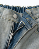 Structured Washed Denim Shorts | Inflation Streetwear INFLATION