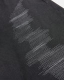 abstract fade graphic print detail on washed sweatpants