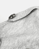 Silver Button Stand Collar Zip Jacket | Inflation Streetwear