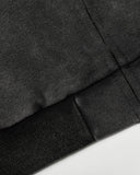 close-up of faded fabric texture and ribbed hem