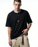 Old Money Layered Henley T-Shirt | Inflation Streetwear INFLATION