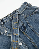 bamboo weave denim texture close up
