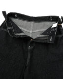 Raw Denim Baggy Jorts with Adjustable Tabs | Inflation Streetwear INFLATION