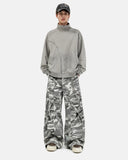 Washed Asymmetric Zip Sweatshirt | Inflation Streetwear