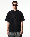 Deconstructed Cross Washed T-Shirt | Inflation Streetwear INFLATION