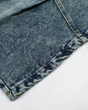 Studded Washed Long Baggy Jorts | Inflation Streetwear INFLATION