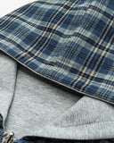 Reversible Plaid Cropped Hoodies | Inflation Streetwear INFLATION