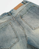 Bamboo Weave Distressed Baggy Jeans | Inflation Streetwear INFLATION