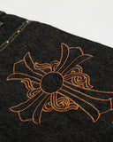 Gothic Cross Embroidery Barrel Jeans | Inflation Streetwear INFLATION