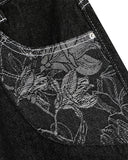 Baggy Denim Jorts with Embroidered Pocket | Inflation Streetwear INFLATION