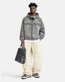 Deconstructed Washed Boxy Hoodie | Inflation Streetwear