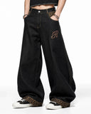 Leopard Pactchwork Embroidery Baggy Jeans | Inflation Streetwear INFLATION