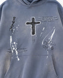 Graffiti Print Acid Washed Fleece Hoodies | Inflation Streetwear INFLATION