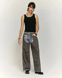 Colorblock Digital Printing Cotton Jeans | Inflation Streetwear INFLATION