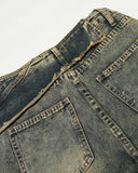 Distressed Washed Wide Leg Denim Jeans | Inflation Streetwear INFLATION