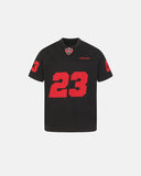varsity number applique t shirt front view