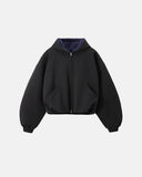 Plush Lining Cropped Hooded Jacket | Inflation Streetwear INFLATION