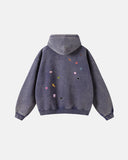 Funny Stickers Distressed Zip Up Hoodies | Inflation Streetwear INFLATION