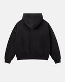 Monkey Washed Fleece Boxy Zip Up Hoodie | Inflation Streetwear