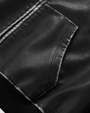 Faux Leather Hooded Bomber Jacket| Inflation Streetwear INFLATION