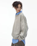 Boxy Fit Henley Collar Sweatshirt | Inflation Streetwear INFLATION