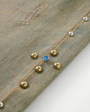 Beaded Studded Washed Baggy Jeans | INFLATION Streetwear INFLATION