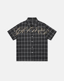 Lettering Embroidery Plaid Shirts | Inflation Streetwear INFLATION