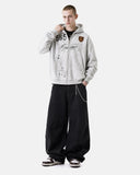 Retro Graphic Boxy Zip Up Hoodie | Inflation Streetwear