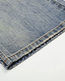 Leopard Detail Distressed Baggy Jeans | Inflation Streetwear