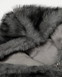 Reversible Faux Fur Hooded Jacket |  Inflation Streetwear INFLATION