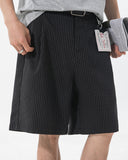 Pinstripe Pleated Tailored Shorts | Inflation Streetwear INFLATION