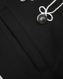 Braided Embroidery Boxy Zip Up Hoodie | Inflation Streetwear