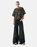 Black Graphic Wide Leg Pants | Inflation Streetwear