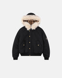 Leopard Faux Fur Lined Cropped Padded Jacket | Inflation Streetwear INFLATION