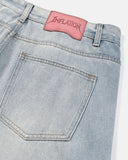 Light Wash Wide Leg Graphic Jeans | Inflation Streetwear