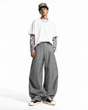 Pleated Barrel Tailored Pants | Inflation Streetwear