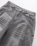 Star Graphic Rhinestone Barrel Baggy Jeans | Inflation Streetewear INFLATION