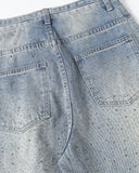 Rhinestone Baggy Barrel Jeans | Inflation Streetwear INFLATION